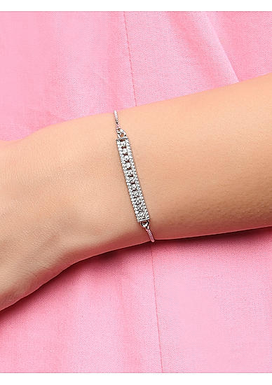 Buy SPARKLES Womens 925 Sterling Silver Diamond Bracelet | Shoppers Stop