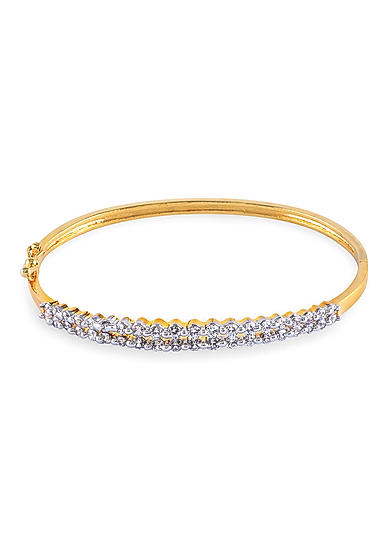 Amavi Gold Plated Pear Shaped AD  Bracelet For Women