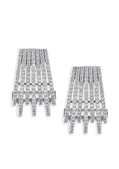 Amavi Alluring Silver AD Stud Earrings For Women
