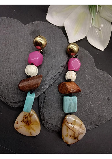 Multicoloured Quirky Drop Earrings
