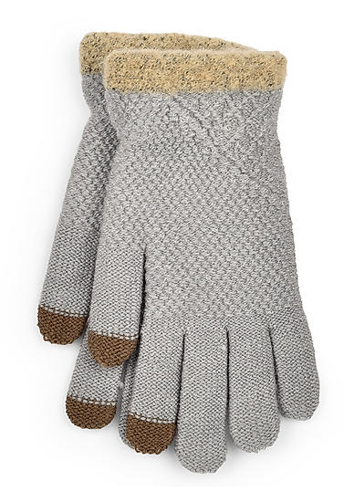 ToniQ Women Grey Winter Crochet Knit Gloves