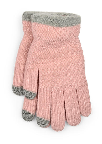 ToniQ Women Pretty Pink Winter Crochet Knit Gloves
