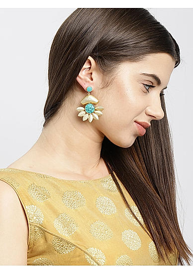 Blue Holy Flower Earring