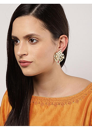 Gold-Toned Quirky Studs