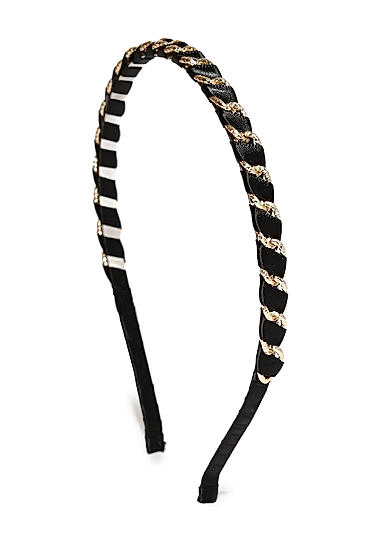 Black and Gold Hair Band For Women