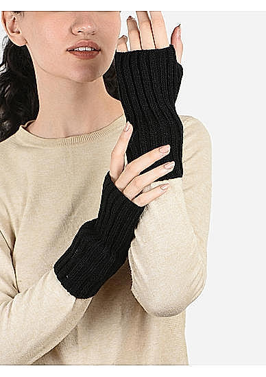 Toniq winter Touch Screen  Cute Black  Special Seasonal Wear Synthetic Wool Glove Pair For Women