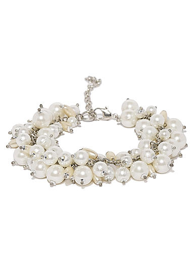 White Pearl Pack Charm Bracelet