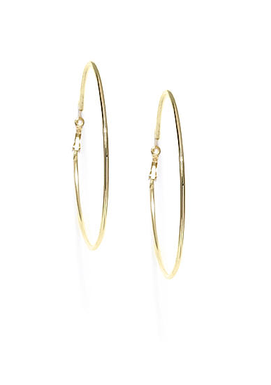 Gold-Toned Circular Oversized Hoop Earrings