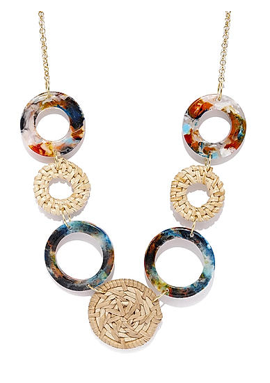 Multicolored Circular Geometric Necklace For Women