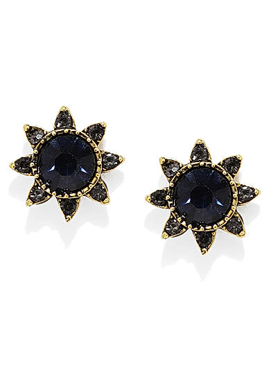 Blue Floral Stud Earring For Girls