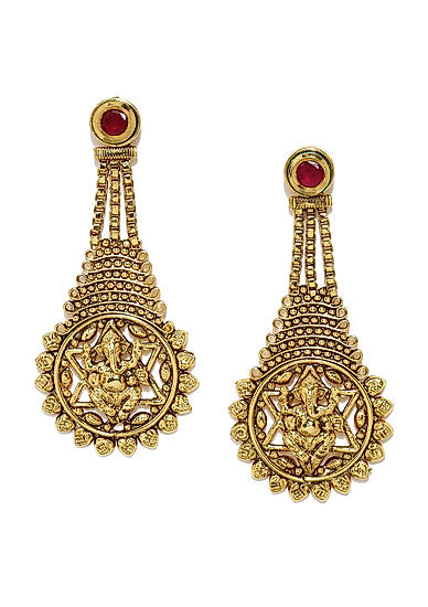 Gold-Toned Kundan Handcrafted Maang Tikka