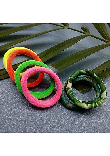 Multicolor Printed Rubber Band Set