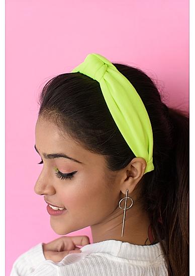 Neon Green Knot Hair Band