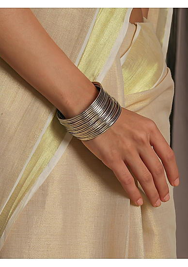 Set Of 18 Silver Plated Metal Classic Bangles