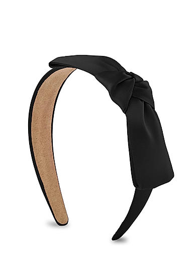 ToniQ Black Knotted Bow Head Band For Women