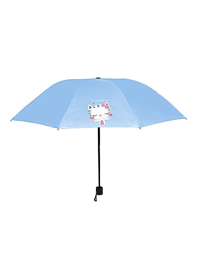 Toniq Blue Pretty Kitty Cat Printed Every day Umbrella 