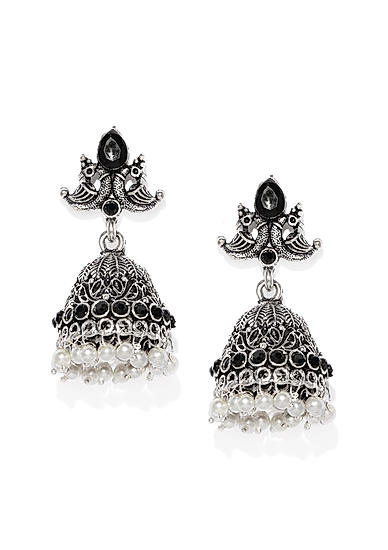 Silver Peacock Earring