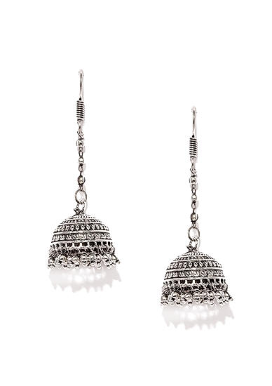 Silver Dome Jhumki Earring