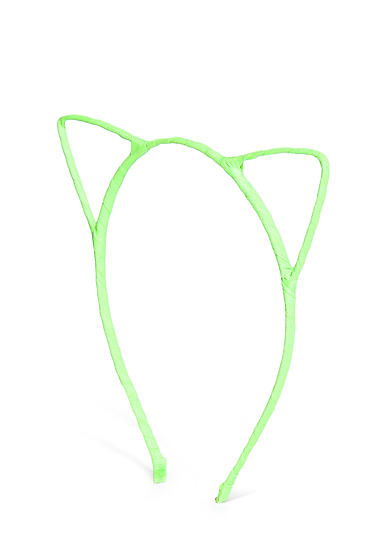 Girls Fluorescent Green Cat Ear Hairband