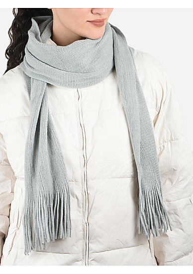 Toniq Pretty Grey  Special Winter  Seasonal Wear Synthetic Wool Stole For Women 