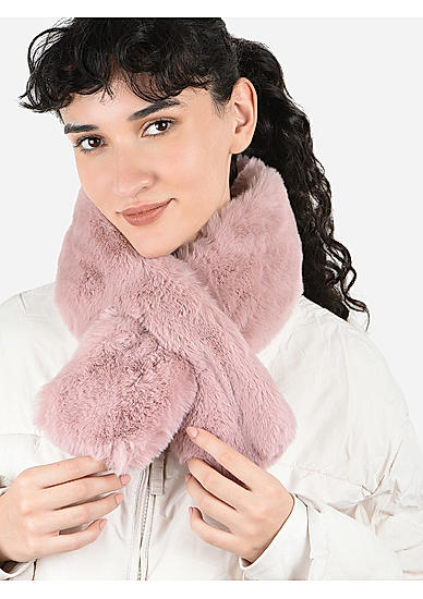 Toniq Beautiful Pink  Special Winter  Seasonal Wear Fur Stole For Women 