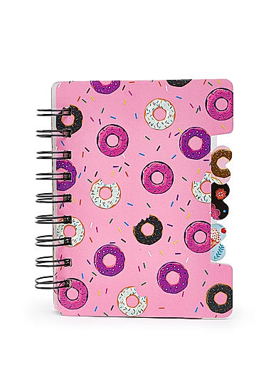 Pink Sweet Treat Donut Pattern Spiral Notebook 