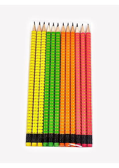 Set Of 12 Multicolor Pencil 