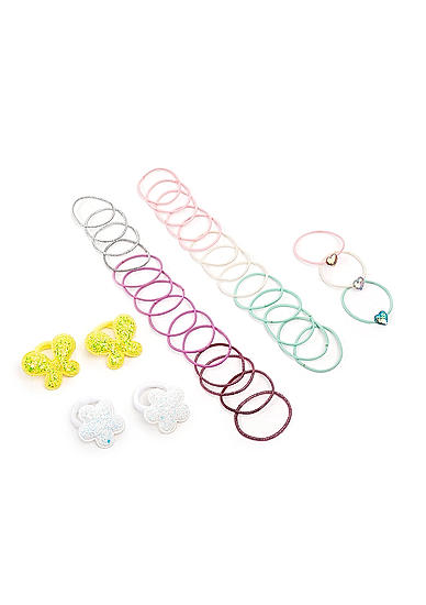 ToniQ Kids Set of 34  Rubber Band  and Flower Rubber Band Combo Pack For Girls