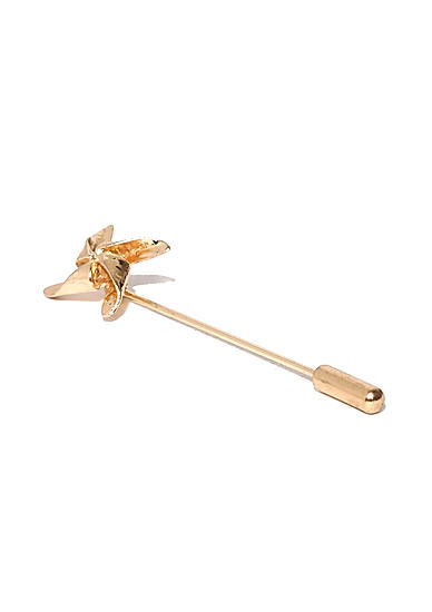 Gold-Toned Windmill-Shaped Lapel Pin