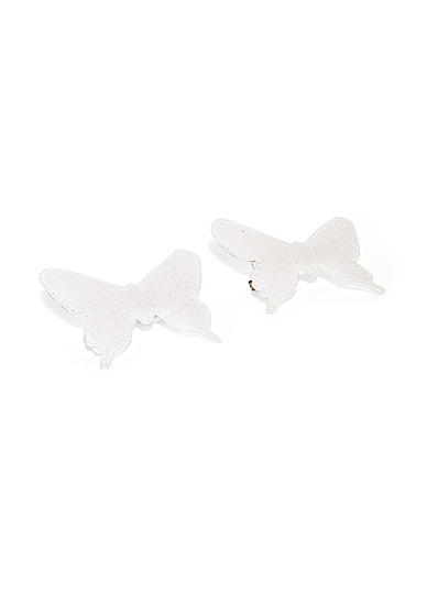Set of 2 Butterfly-Shaped Alligator Hair Clips