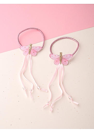 ToniQ Kids Set of 2 Baby Pink Pretty Butterflies Hairclip for Girls