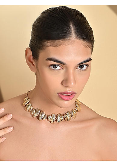 Gold Statement Choker necklace