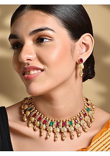 Multi Ethnic temple jewellery set women