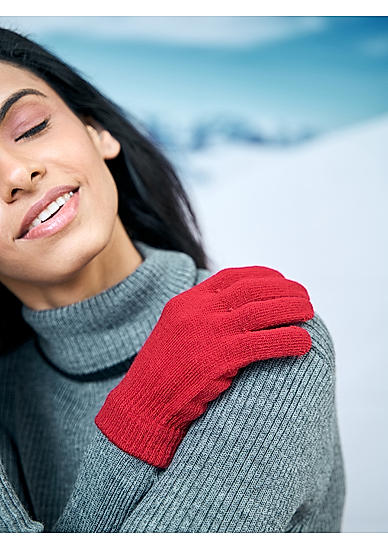 Maroon Touchscreen Enabled Winter Gloves