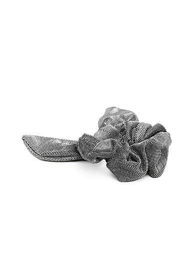 Trendy Knotted Bow Gun Metal Scrunchie For Women