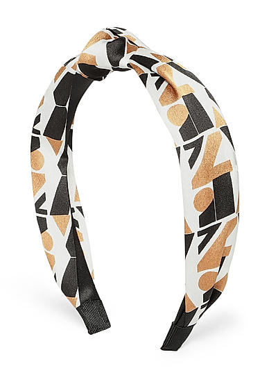 Black and White Printed Top Knot Hairband