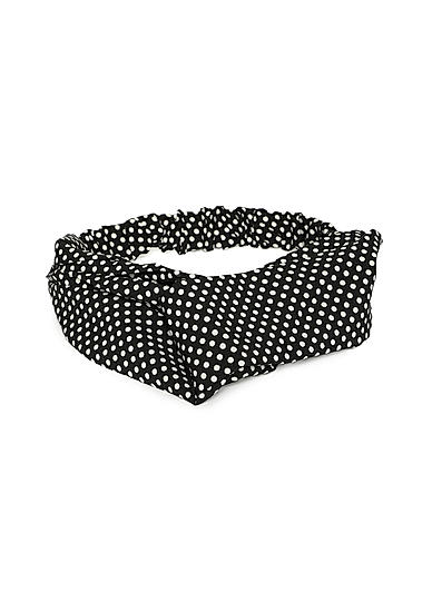 Black and White Polka Dot Crossover Hairband