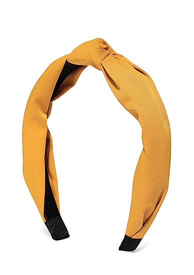 Mustard Yellow Solid Top Knot Hairband