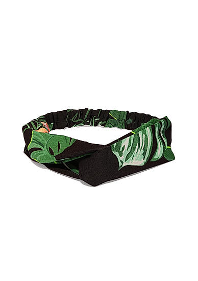 Green and Black Printed Hairband