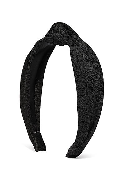 Black Solid Top Knot Hairband