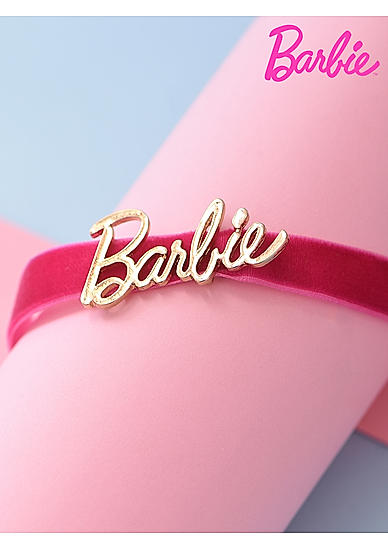 Barbie™ Limited Edition hot pink velvet choker necklace