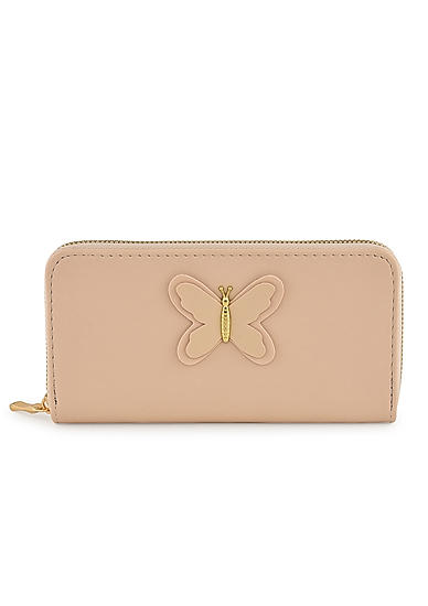 Toniq Pretty Pink Butterfly Zip Around Wallet For Women