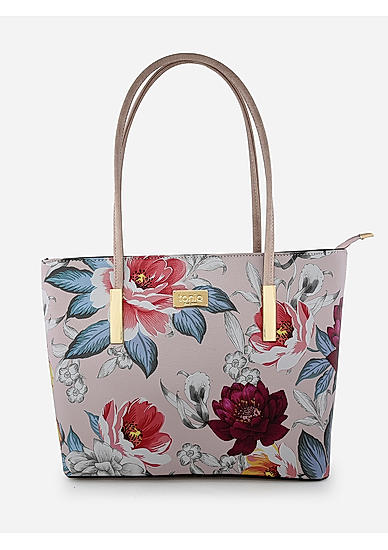 Toniq White Floral Multicolor Printed Hand Bag For Women