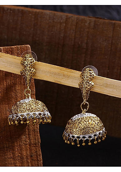 Ghungroo Dual Toned Jhumka Earring