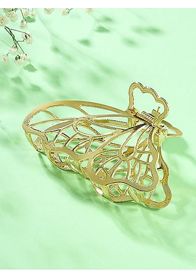 Gold Plated Butterfly Claw Clip 