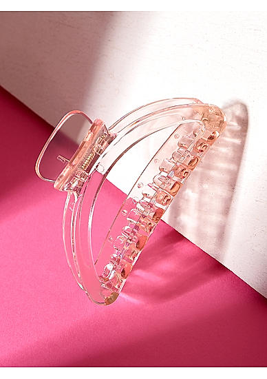 Pink Transparent Claw Clip 