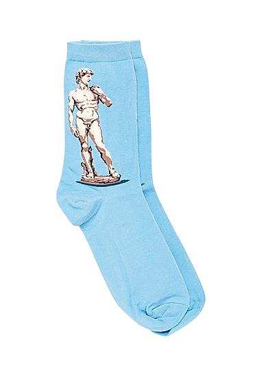  Bro Code Men Blue Patterned Above Ankle Length Socks