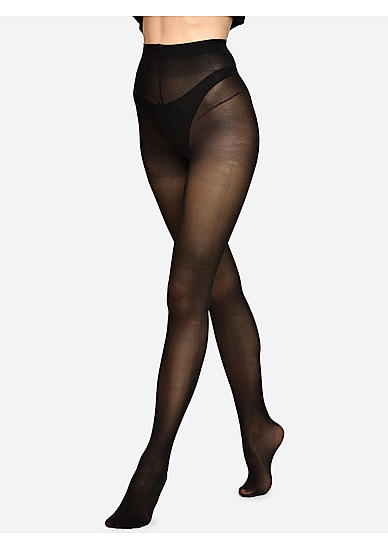 Toniq Black Solid Opaque Stockings For Women