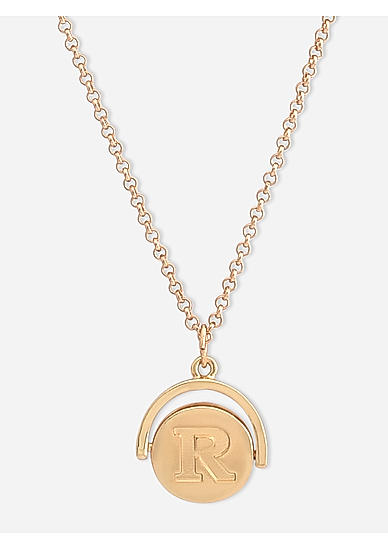 Initial Alphabet R Gold Plated Personalized Pedant Necklace 