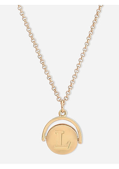 Initial Alphabet L Gold Plated Personalized Pedant Necklace 